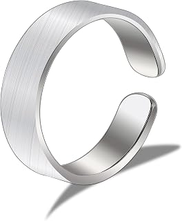 Rings Silver for Women Adjustable Open Thick Thumb Rings Fashion Jewelry