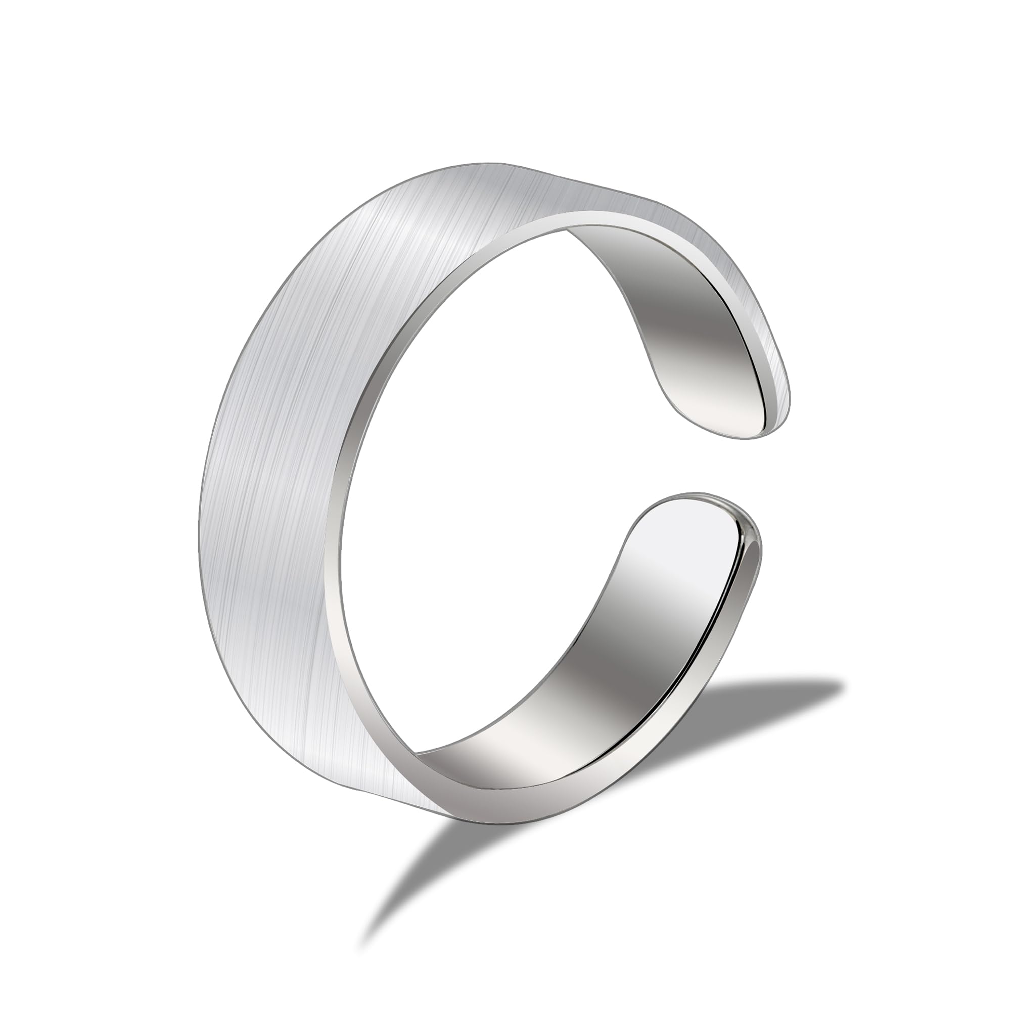 Rings Silver for Women Adjustable Open Thick Thumb Rings Fashion Jewelry