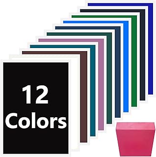 UniXYZ 12 Colors Laser Marking Paper for CO2 Diode Engraver Glass Ceramic | Produces Bright Crisp Engravings, Colorful & Easy To Use; Works On Glass, Ceramic, Crystal And Stone Tiles DIY Crafts