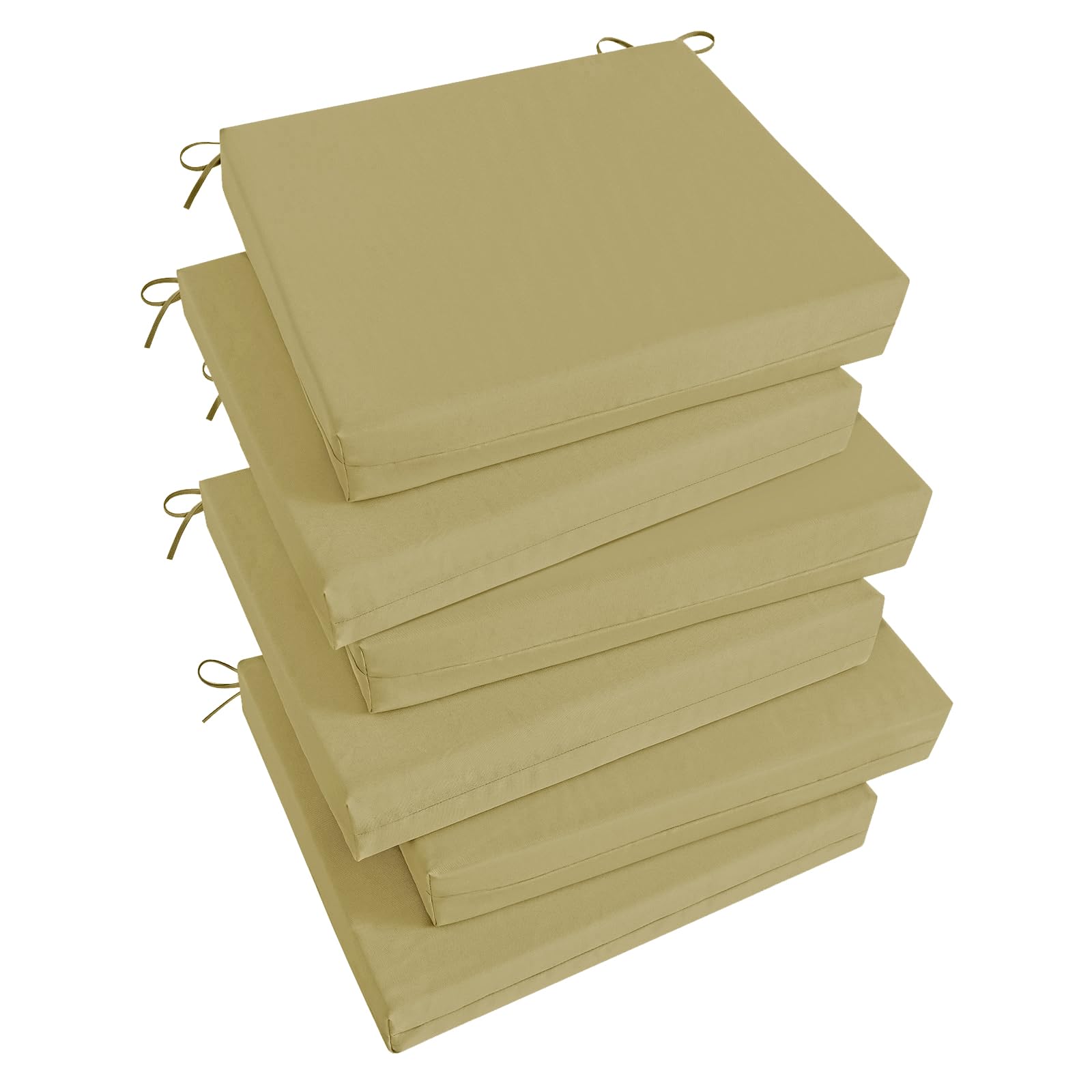 Basic Beyond Outdoor Chair Cushions Set of 6, Square Corner Outdoor Cushions for