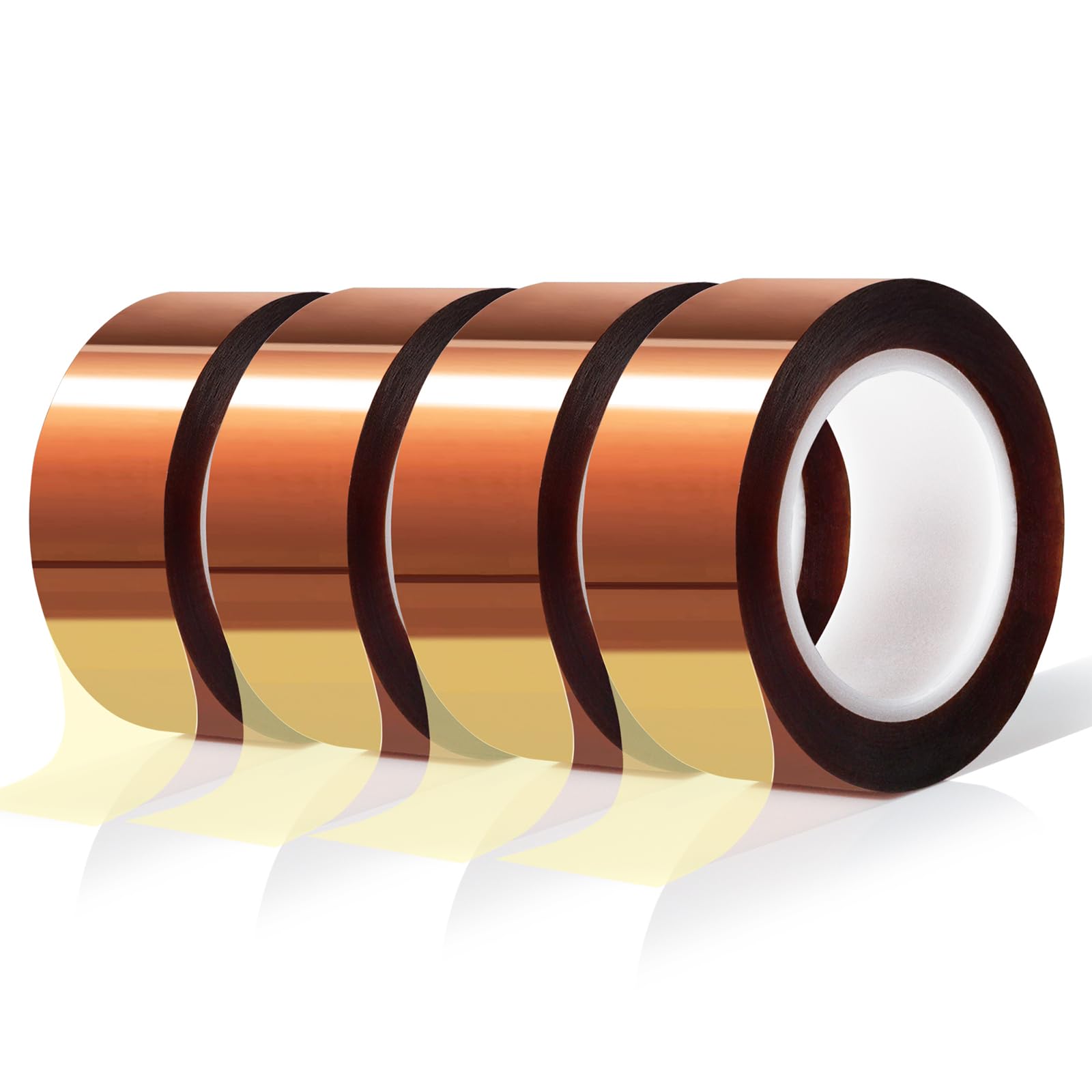 MEBMIK 4 Rolls 20mm x16m(52FT) Heat Tape High Temperature Heat Resistant Tape He