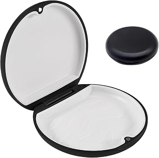 Retainer Case, Aligner Case with Magnetic Closure (Black) | Portable Invisalign case for Adhesive Braces Dental Floss Dental Mouthpieces Splints