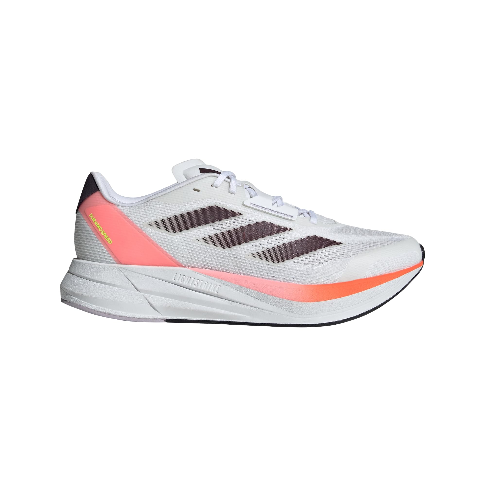 adidas Men's Duramo Speed Running Sneaker, White/Aurora Met./Solar Red, 11.5