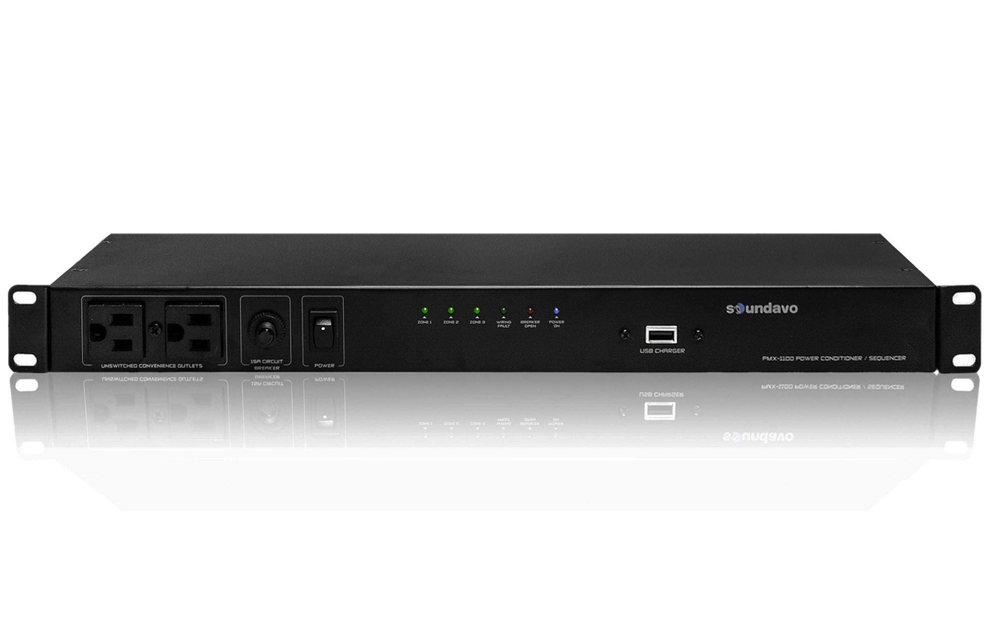 Soundavo PMX-1100 Power Conditioner/Surge Sequencer 10 Protected Outlets and 3 Z