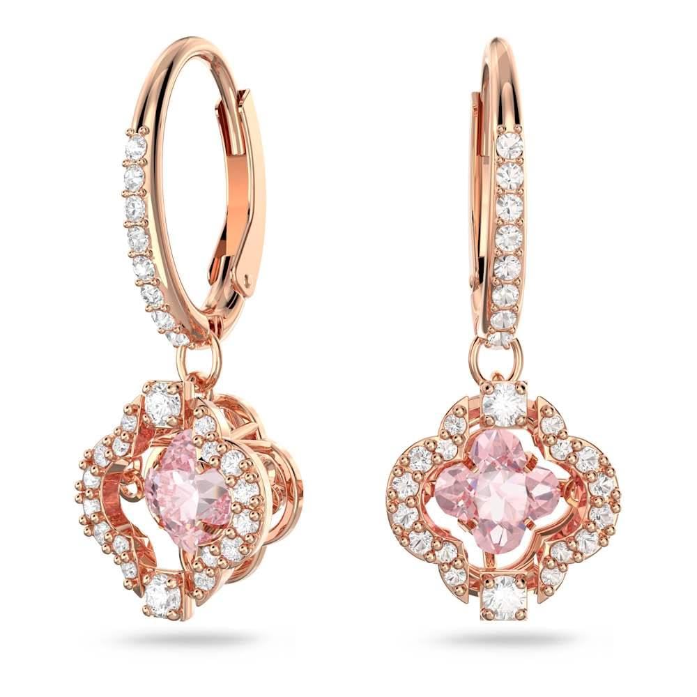 Swarovski Women's Sparkling Dance Clover Jewelry Collection, Rose Gold Tone Fini