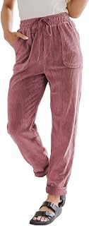 EVALESS Womens Corduroy Pants Straight Leg Fall Teacher Pants