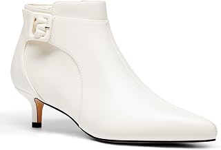 Juliet Holy Womens Pointed Toe Ankle Boots Kitten Heels Faux Suede Booties Side Zipper Dress Shoes