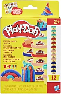 Play-Doh Pack de 12 L'imagination en fête, Coffret de pâte à modeler, Activité manuelle et Jeux créatifs pour enfants, Kit créatif Play-Doh avec accessoires, Activité manuelle, Dès 4 ans