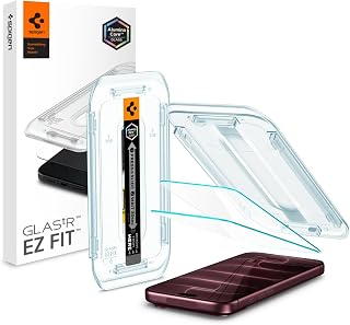 Spigen EZ Fit [2 Pack] Screen Protector for iPhone 18 Pro Max/ 17 Pro Max | 16 Pro Max, 9H Hardness Tempered Glass, Easy Installation Kit, Case-Friendly, Crystal Clear, Touch Responsive