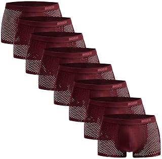 BOXR Underwear Bamboo Boxer Briefs 8 Pack - Soft as Silk, Breathable & Eco-Friendly Comfortable to the Environment (S-3XL)