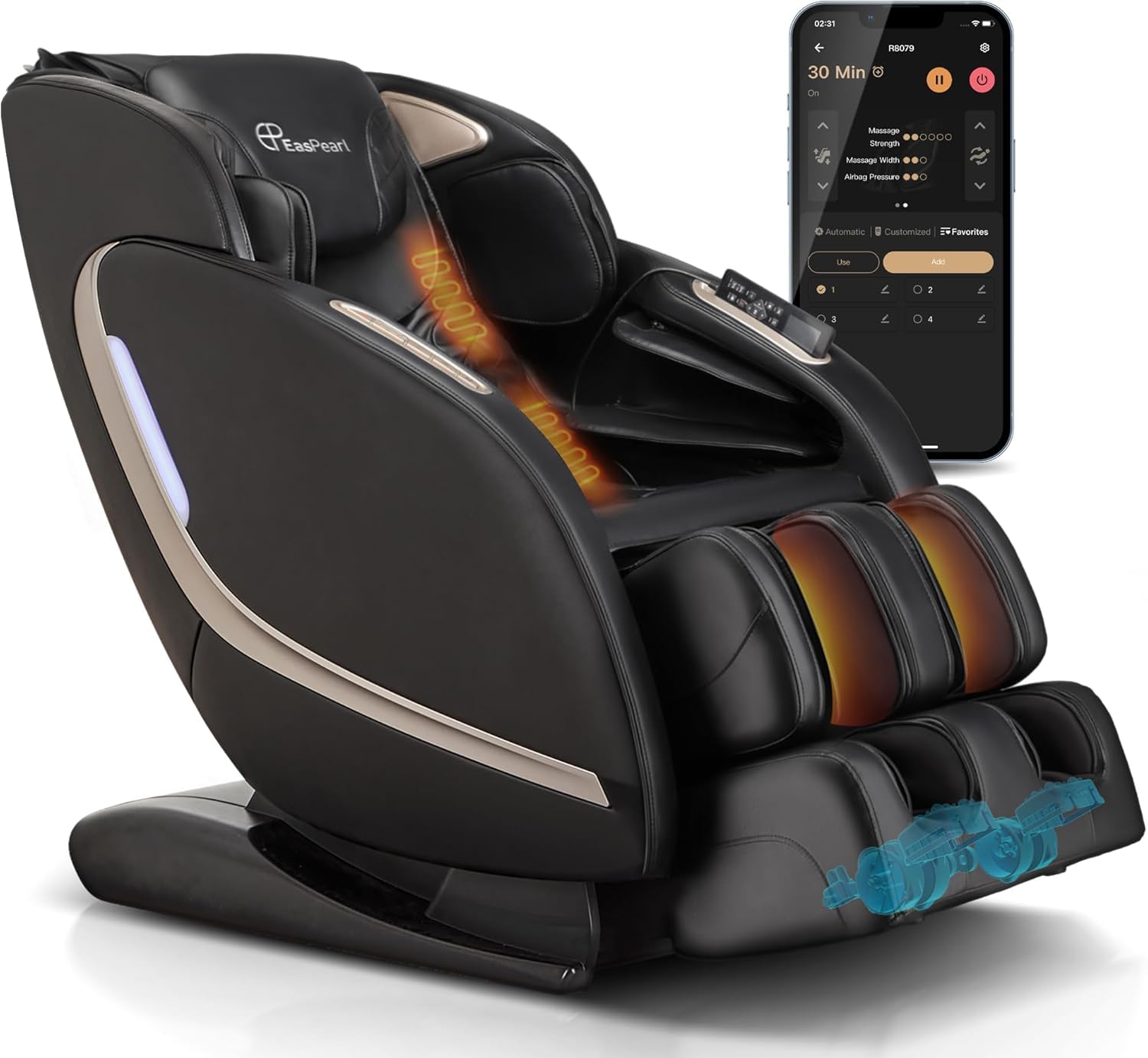 EASPEARL 2026 Massage Chair Full Body, SL Track Zero Gravity Massage Chair with 