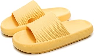 Cloud Slippers for Women and Men rosyclo Massage Shower Bathroom Non-Slip Quick Drying Open Toe Super Soft Comfy Thick Sole Home House Cloud Cushion Slide Sandals for Indoor & Outdoor Platform Shoes