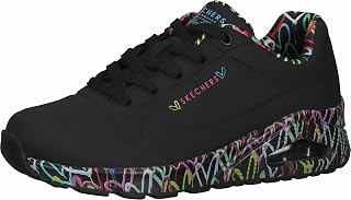 Skechers Los Angeles Uno Loving Love Womens Fashion Trainers in White Rose Gold