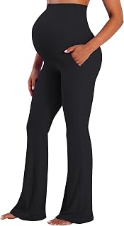 Sunzel Maternity Flare Leggings with Tummy Pockets, Soft and Soft Maternity Yoga Pants