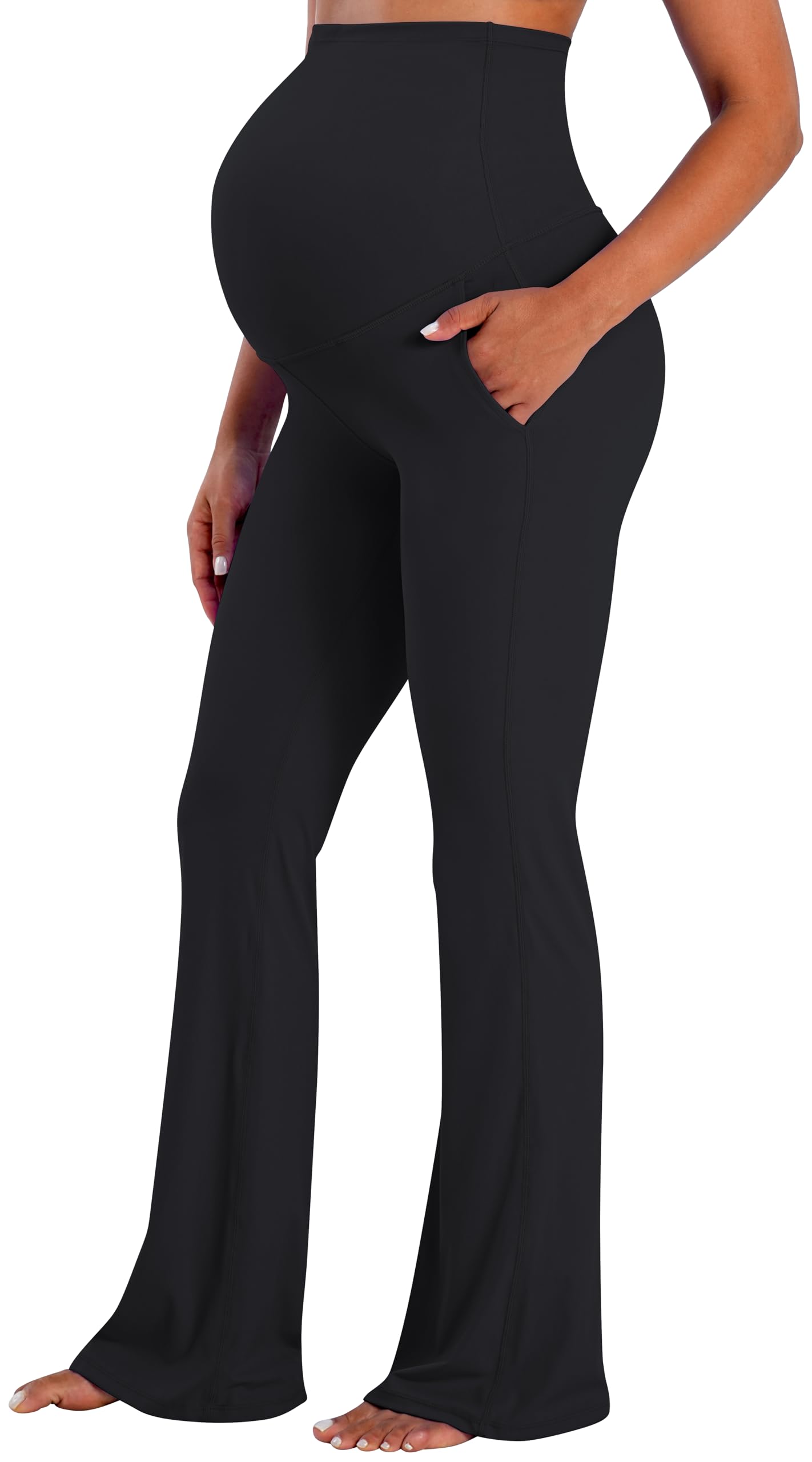 Sunzel Maternity Flare Leggings with Tummy Pockets, Soft and Soft Maternity Yoga