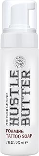 Hustle Bubbles Tattoo Aftercare Tattoo Soap - Dermatologist Tested Cleanser To Clean New Tattoos & Piercings - Essential Body Art Supplies 7oz
