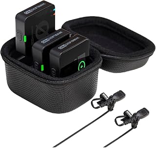 RØDE Wireless PRO Compact Wireless Microphone System with Timecode, 32-bit Float On-board Recording, 2 Lavalier Microphones and Smart Charge Case for Filmmaking and Content Creation