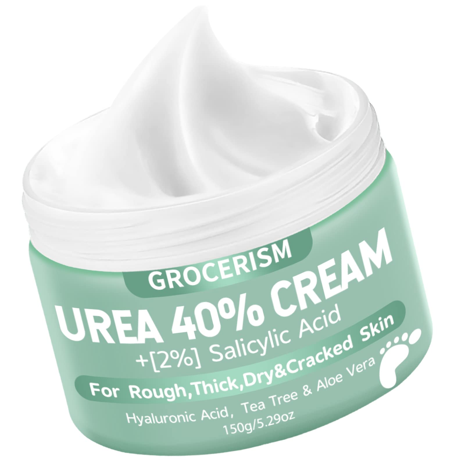 Grocerism Urea Cream 40% for Feet Maximum Strength Hand & Foot Cream 5.29oz | wi