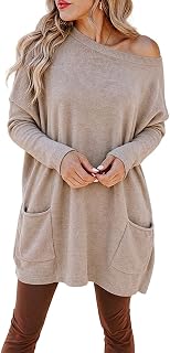 CHICME Oversized Sweaters for Women Casual Knit Pullover Tops Fall Outfits