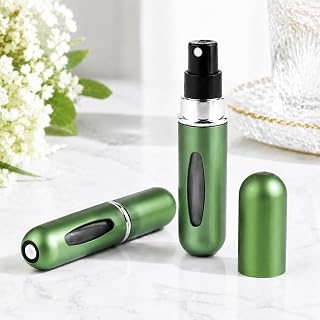 Portable Mini Aluminum Refillable Perfume Bottle Spray Empty Cosmetic Container Atomizer, Capacity: 5ml (Green)
