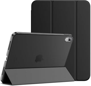 JETech iPad (A16) 11th/10th Gen Case - Black | For 2025/2022 Model, Slim Translucent Back, Triple Stand, Auto Sleep/Wake, Shock Protection
