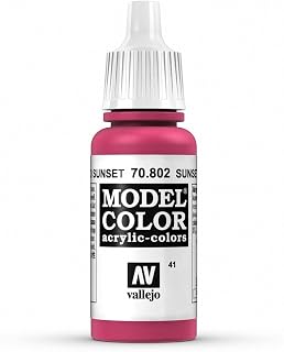Vallejo Model Color 17 ml Acrylic Paint - Sunset Red