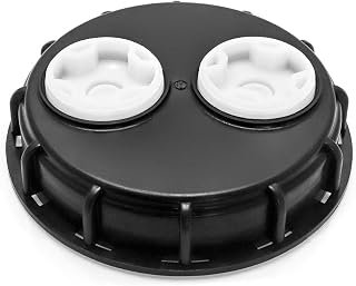 IBC Tank Lids Cover IBC Tote Lid Cap 163mm for Chemical and Other Industries,275-330 Gallon (Black Double Blind Cover)