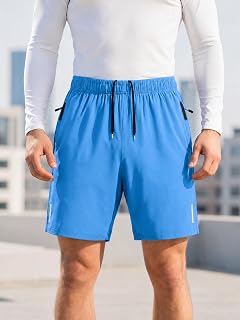 Sports Shorts Men Elastic Waist Casual Shorts with Pockets for Workout Running Gym Summer Shorts
