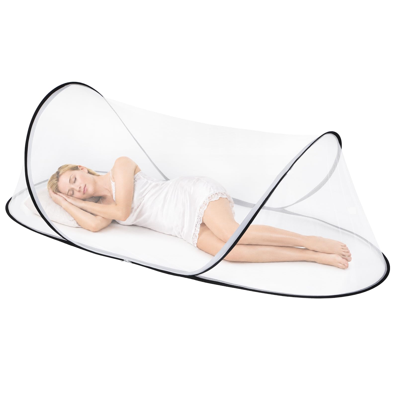 Large Pop Up Mosquito Net for Bed – 78.7"x31.5"x23.6" Portable Fo