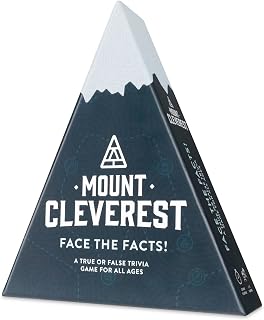 Mount Cleverest® Original Edition | True or False Trivia Game | Fun Adults & Kids Family Card Game | Stocking Filler | Party Games for Birthday | Travel Games | Gift for Boys and Girls