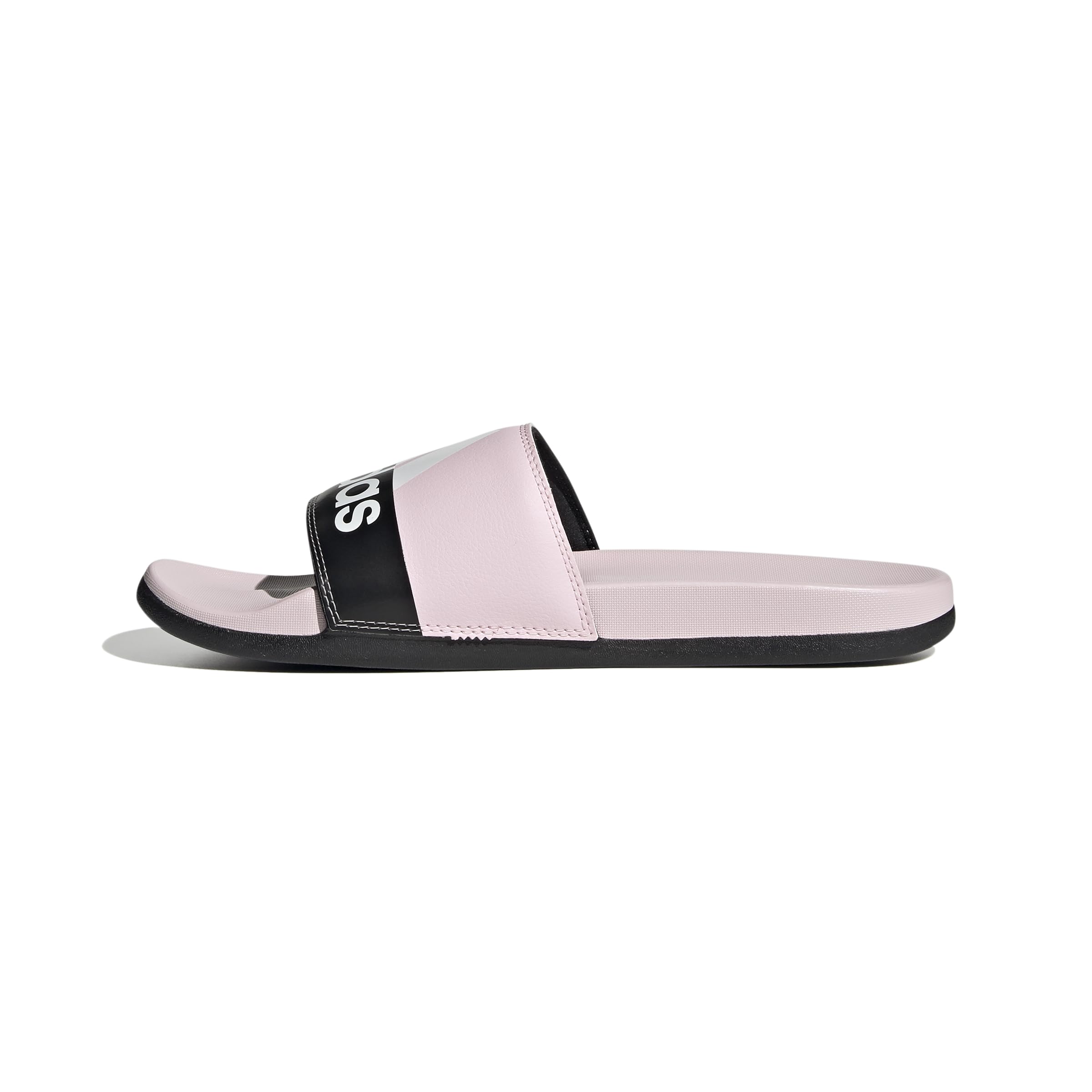 Adidas Unisex Adilette Comfort Slide Sandal, Clear Pink/White/Core Black, 18 US 