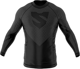 SMMASH Rashguard for Men with Long Sleeves, Sports Shirts for MMA, Sports Tights for Krav Maga BJJ K1 Karate Muay Thai, Breathable and Antibacterial Material