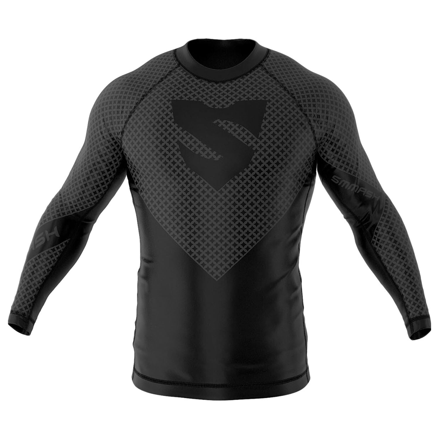 SMMASH Rashguard for Men with Long Sleeves, Sports Shirts for MMA, Sports Tights