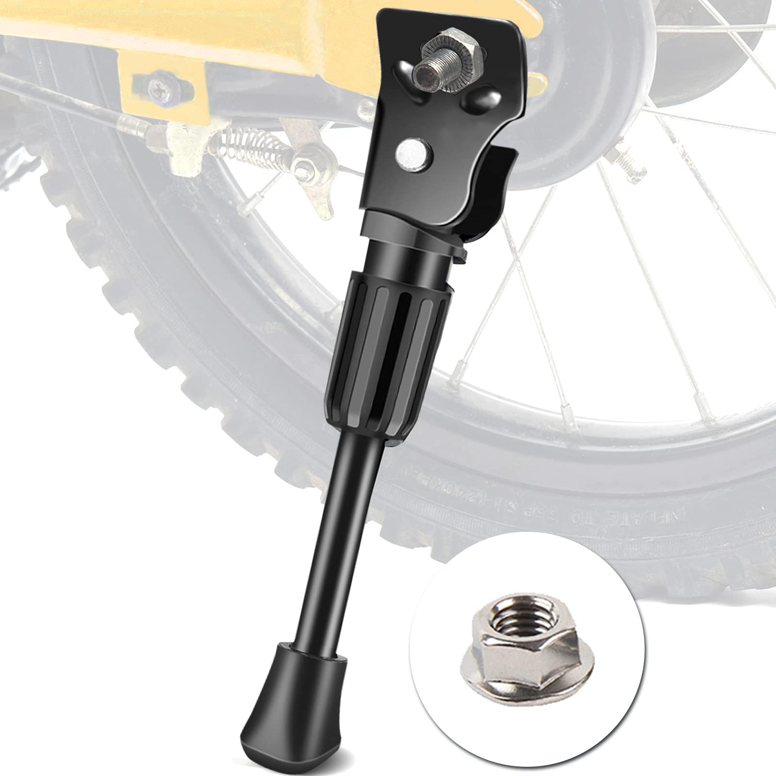 IPETRK Kids Bike Kickstand Fits 12 14 16 18 20 Inch Bicycles, Aluminum Alloy Kic