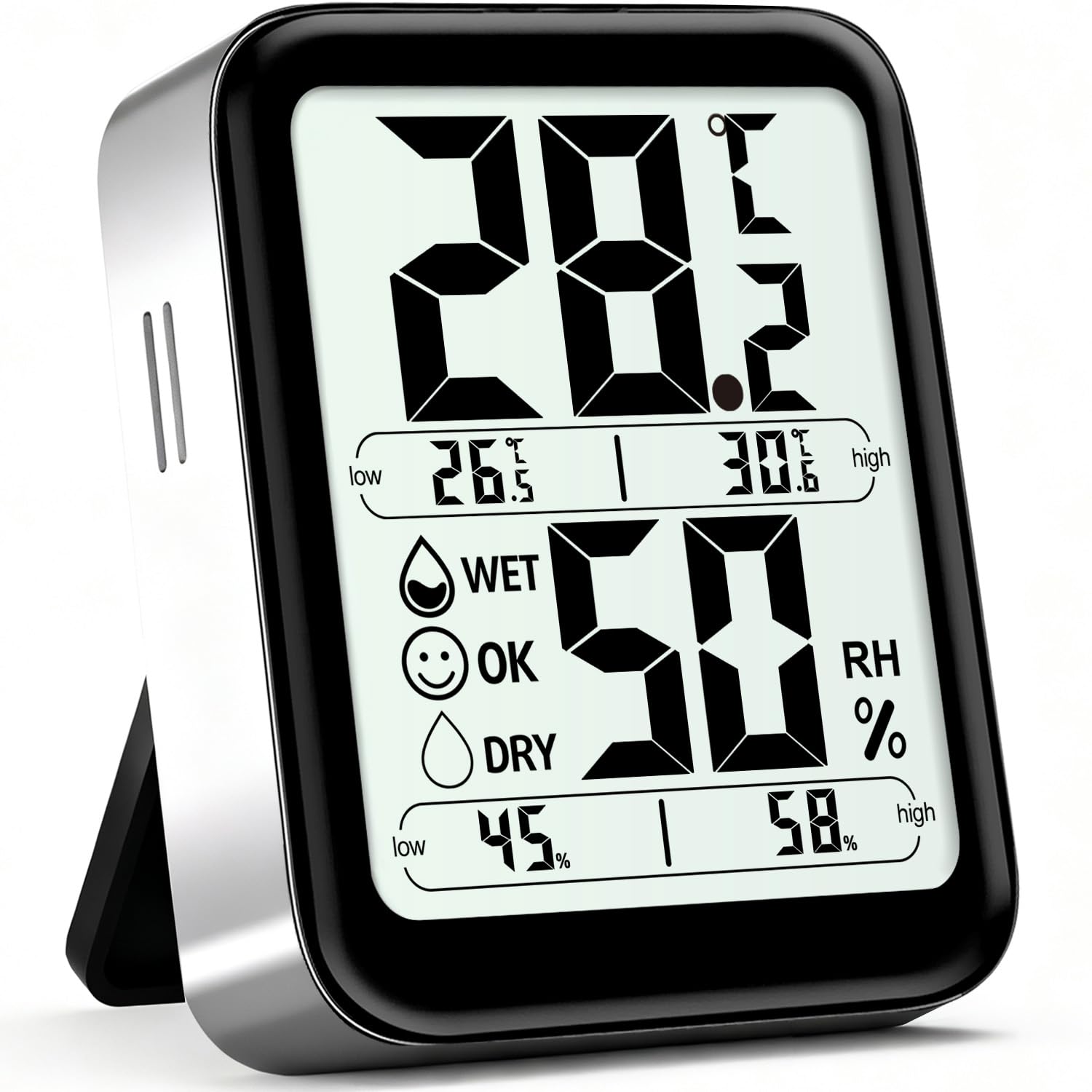 Antonki Hygrometer Indoor Room Thermometer Humidity Meter Gauge | with AAA Batte
