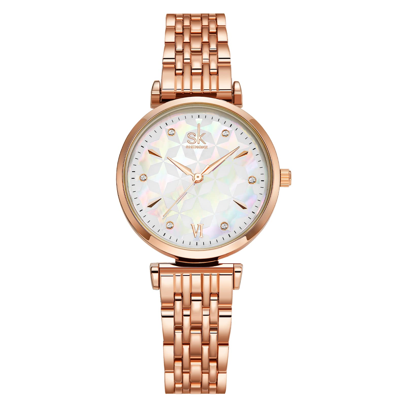 SHENGKE Ladies Watch Crystal Wrist Watch