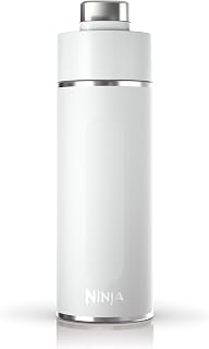 Ninja Thirsti 700ml Water Bottle with Leak-Proof Lid White DW2401EUUKWH | Designed for Carbonated, Hot & Cold Drinks, Ideal for Travel & Sports, Triple Insulated, Stainless Steel Flask