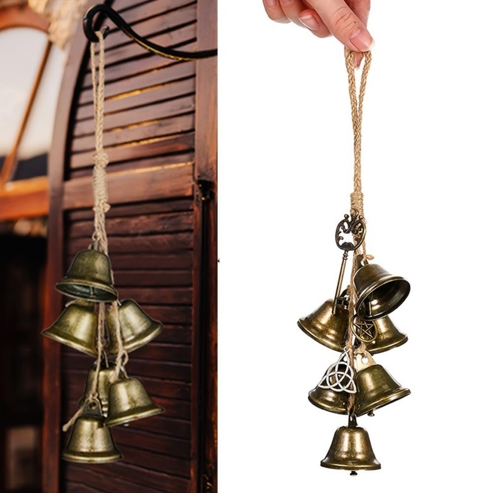 Witch Bells, Witch Guard Door Hanger, Wind Chime for Garden, Patio, Balcony and 