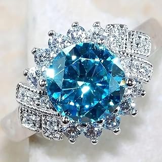 Anello di fidanzamento placcato in oro bianco con zirconia cubica, per matrimonio, promessa, feste serali, anniversari, San Valentino, regali eternity, da donna