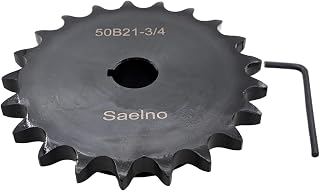 Saelno #50 Roller Chain Sprocket Type B 3/4 inch Bore 21 Tooth, Hardened Antirust 1045 Steel Drive Sprockets 50B21-3/4