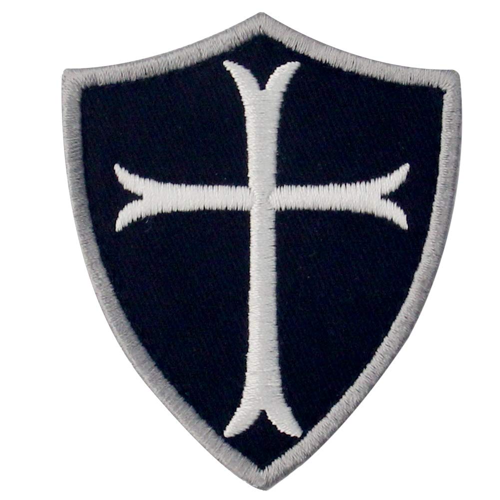 Knights Templar Cross Shield Military Patch Tactical Embroidered Morale Applique