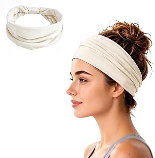 Dehnbares elastisches Yoga-Stirnband für Damen, atmungsaktiv, rutschfest, für Sport, Schweiß, Haarturban, flexibler Stretch-Kopfwickel für Fitnessstudio, Schönheit, Waschen des Gesichts