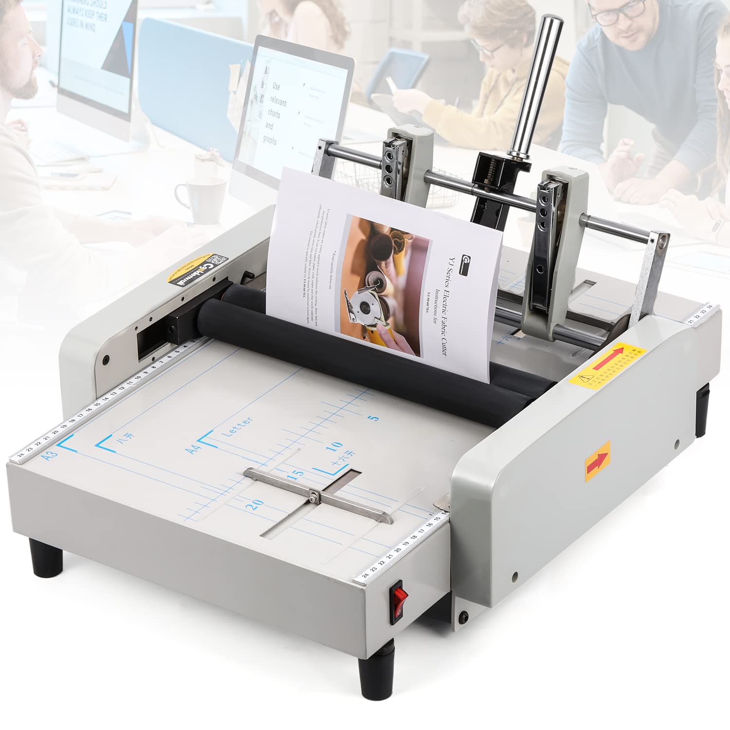 CGOLDENWALL Booklet Maker A3 Paper Folder Stapler Machine, MAX 11.7"×16.5" Book 