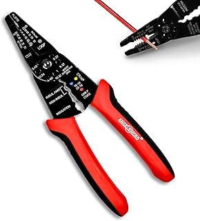 ANGELSWORD 8" Wire Stripper, Wire Cutter, Wire Crimper, Electrician Tool | 10-22 AWG Wire, Multi-Function Electrical Tool, Crimping Tool, Cable Stripper, Piler, Hand Tool