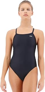 TYR Diamondback Solid Female | Close-to-Body Fit | Keyhole Back | Moderate Leg | 80% Recycled Nylon, 20% LYCRA XTRA LIFE | Chlorine-Resistant | UPF 50+