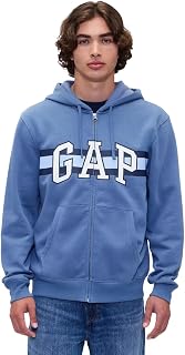 Gap Heritage Logo Full Zip Hoodie Men's Hooded Sweatshirt (Pack of 1)