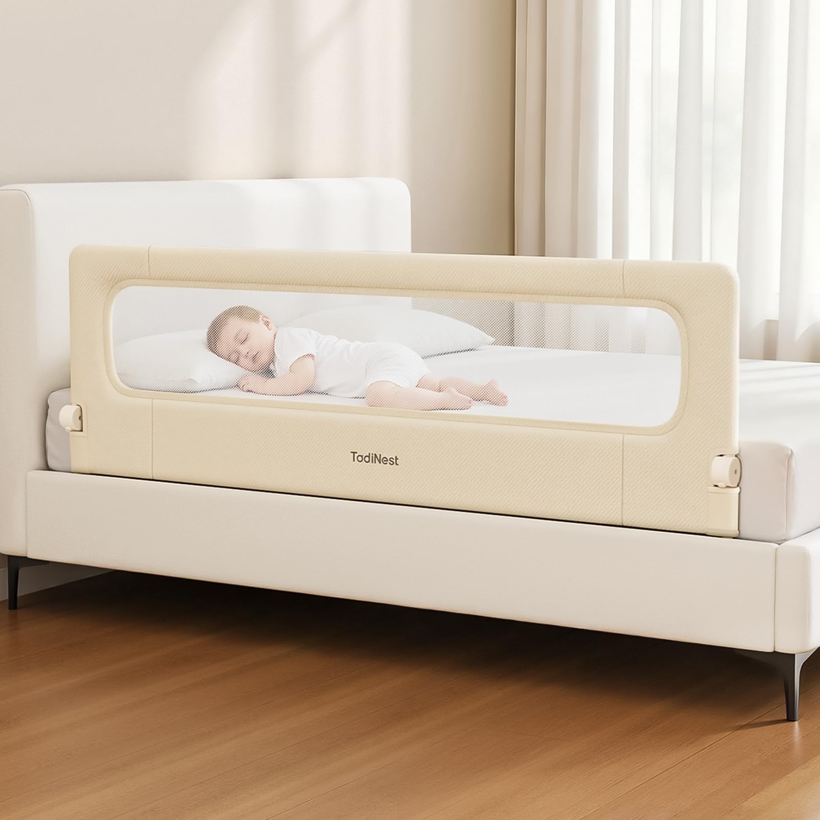 TodiNest Bed Rail for Toddlers,71 Inch Foldable Baby Guard | 71 in foldable todd