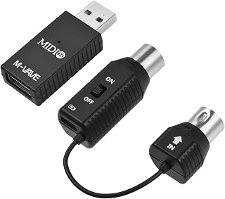 MS1 Mini Wireless Transmission System MIDI System MIDI Wireless Adapter Plug and Play Support for Devices with MIDI Interface