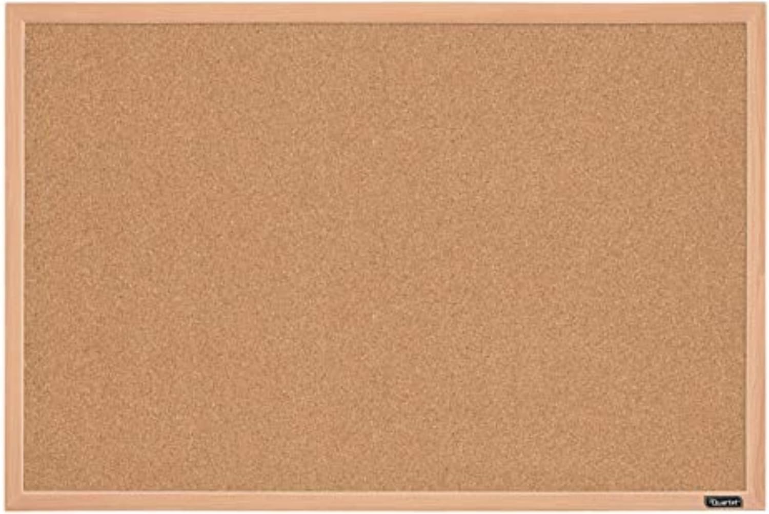 Quartet Natural Cork Bulletin Board, 35" x 23" (2642638035) | Wood Finish MDF Fr