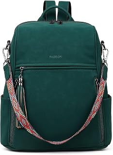 FADEON Leather Backpack Purse For Women Fashion Shoulder Bag Women's Leather Travel Backpack (1 Pack)